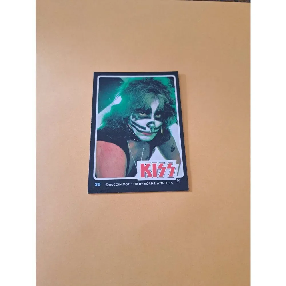 Vintage 1978 Aucoin Management AGRMT KISS Trading Card No 30 Collectible Rock